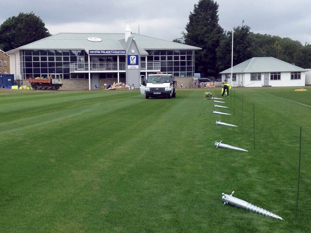 Crystal Palace Football Club Side Ground Screw Foundation System